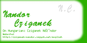 nandor cziganek business card